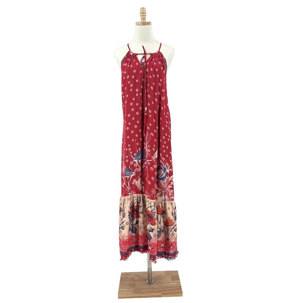 Maeve Anthropologie Womens Maxi Dress Size XS Layered Sleeveless Boho Festival